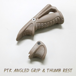 PTK ANGLED GRIP &amp; THUMB REST / TAN